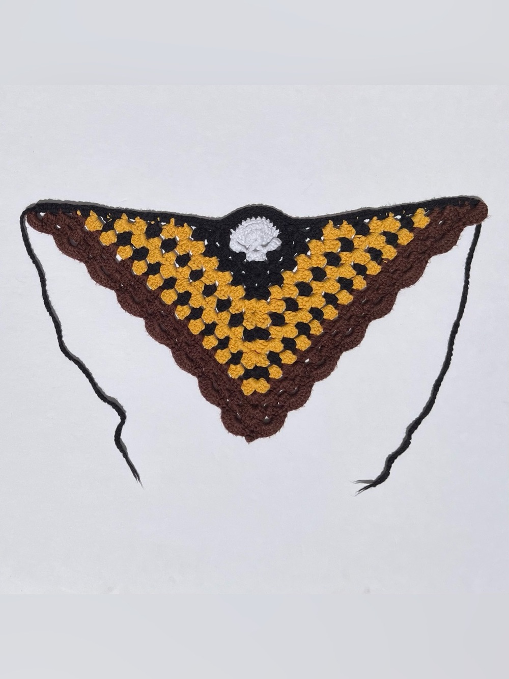 Handmade Death’s-Head Hawkmoth Crochet Triangle Bandana